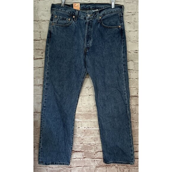 Vintage 90s Levis 501 Denim Jeans 34 x 30 Preshrunk 100% Cotton - Picture 2 of 5